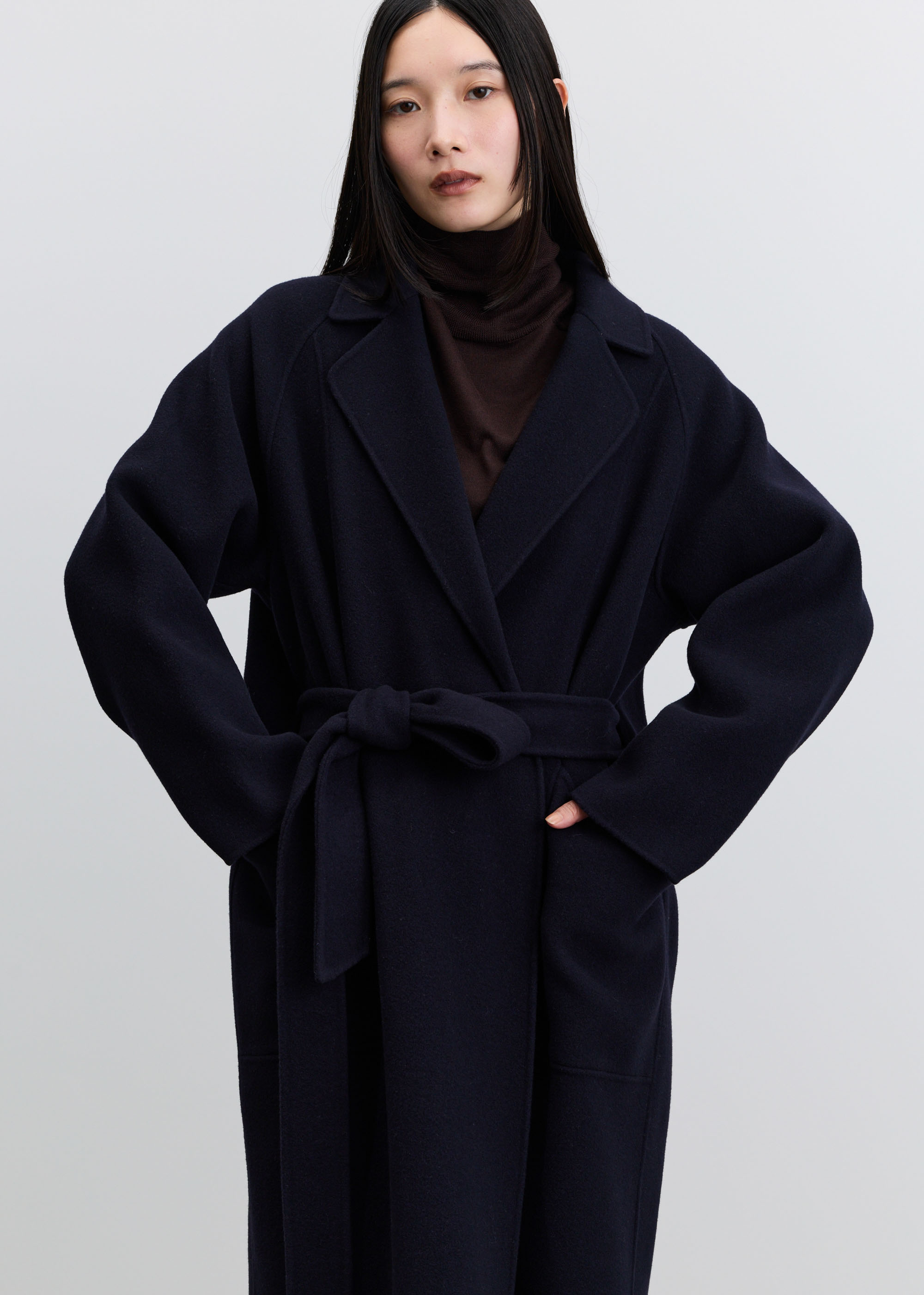 【ヤンヤン】SOEJU ウールリバーローブコートMサイズ ウールリバーローブコート - SOÉJU online store｜上質な大人の女性の